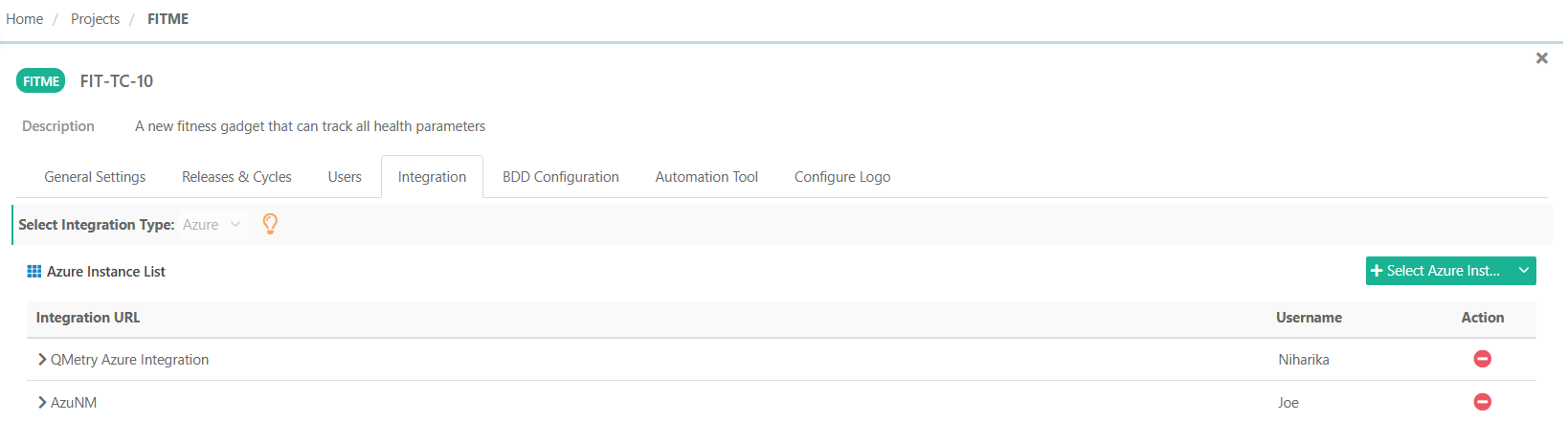 Select Integration Type