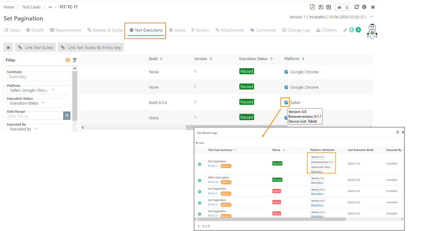 Test Executions Test Executions