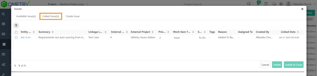 Issues: Linked Issues